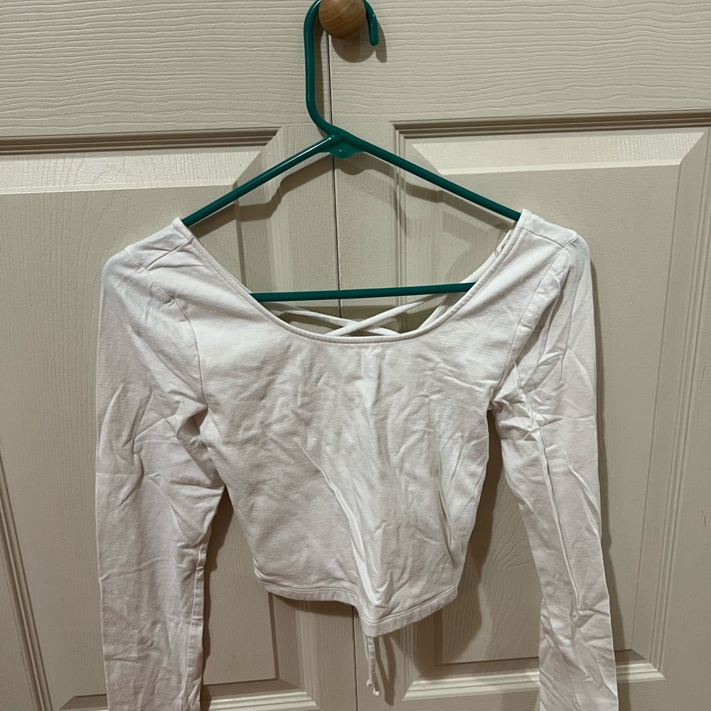 Aeropostale White Long Sleeve Blouse